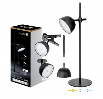 Lampka biurkowa LED LIZBONA 3,5W IP54 Czarna Kobi Premium