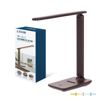 Lampka biurkowa LED NOBLITE N 7W 3CCT brązowa LED2B