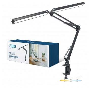 Lampka biurkowa LED TENUIX DUO 14W 3CCT czarna LED2B