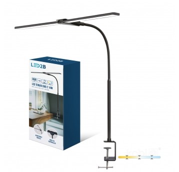 Lampka biurkowa LED TENUIX DUO 2 14W CCT czarna LED2B