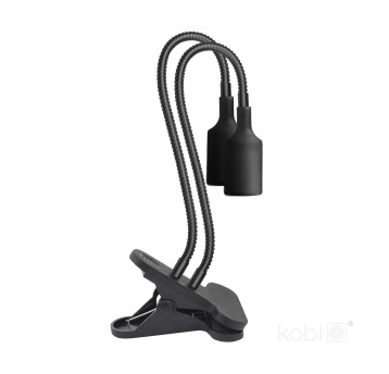 Lampka biurkowa PLANTY CLIP B DUO 2xE27 czarna Kobi Design