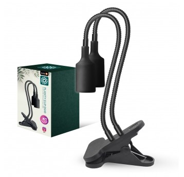 Lampka biurkowa PLANTY CLIP B DUO 2xE27 czarna Kobi Design