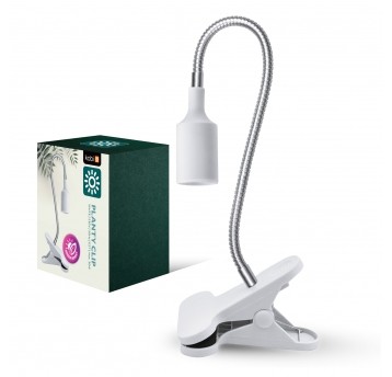 Lampka biurkowa PLANTY CLIP W 1xE27 biała Kobi Design