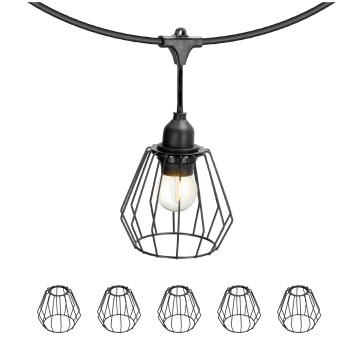 Lampshade for CRETE LS D1 black 5 pcs Kobi Design