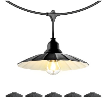 Lampshade for CRETE LS M1 black 5 pcs Kobi Design