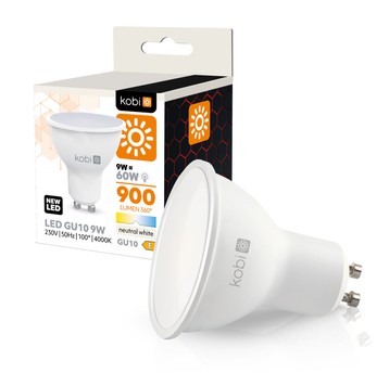 LED bulb GU10 9W 900lm 4000K Kobi