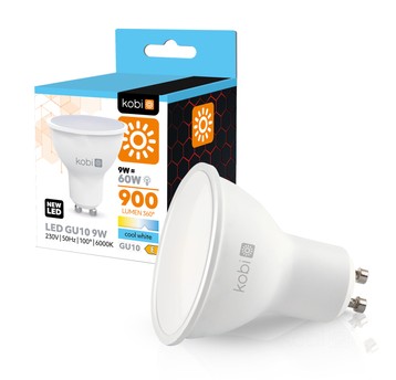 LED bulb GU10 9W 900lm 6000K Kobi