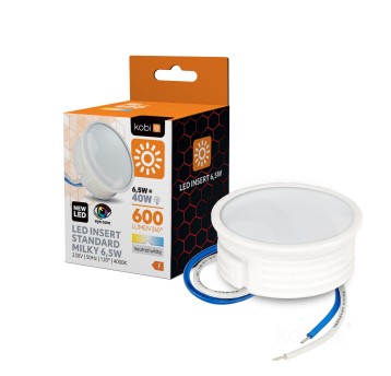LED bulb INSERT 6,5W 4000K milky Kobi