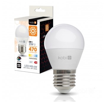 LED bulb MB 6W E27 4000K Kobi