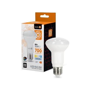 LED bulb R63 8W E27 6000K Kobi