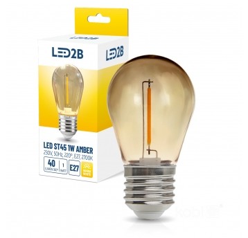LED bulb ST45 1W E27 2700K amber LED2B