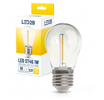 LED bulb ST45 1W E27 2700K LED2B