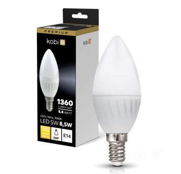 LED bulb SW 8,5W E14 3000K Kobi Premium