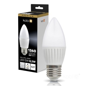 LED bulb SW 8,5W E27 4000K Kobi Premium