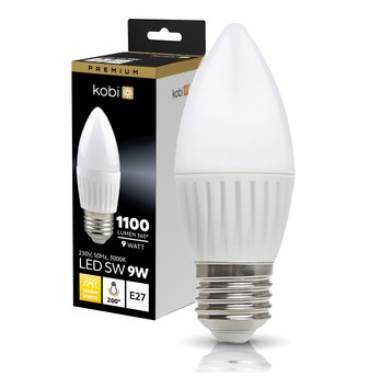 LED bulb SW 9W E27 3000K Kobi Premium