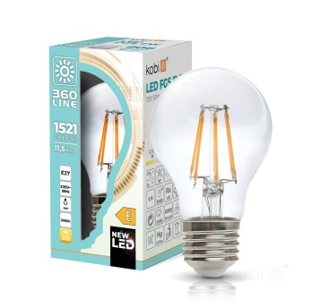 LED filament bulb FGS 11,5W E27 3000K Kobi 360 Line