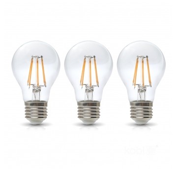 LED filament bulb FGS 7W E27 3000K 3-pack Kobi 360 Line