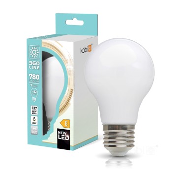 LED filament bulb FGS 7W E27 4000K milky Kobi 360 Line