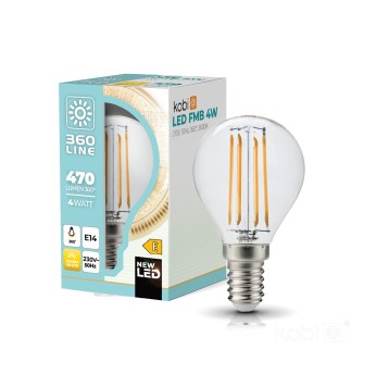 LED filament bulb FMB E14 4W 3000K Kobi 360 Line