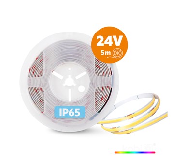 LED stripe TRAMO 672 COB 5m RGB 24V IP65 Kobi Premium