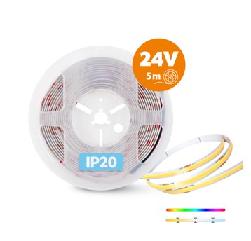 LED stripe TRAMO 840 COB 5m RGB 3CCT 24V IP20 Kobi Premium