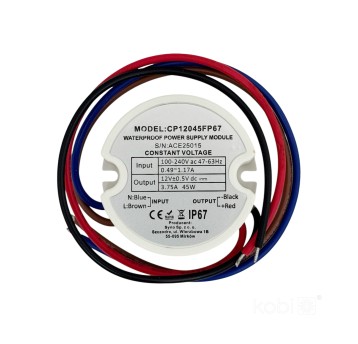 Moduł zasilacza puszkowy 12V 45W 3,75A IP67