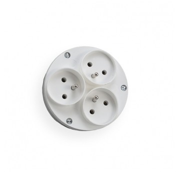 Multi-socket splitter 3s/with grounding white Elgotech