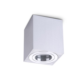 Oprawa do nadbudowania AQUARIUS 1xGU10 kwadrat IP44 chrom Kobi