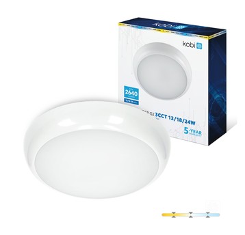Plafon LED DEFENDER G2 12-18-24W 3CCT IP65 Kobi Pro