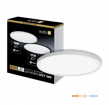 Plafon LED NIVERA CIRCLE 18W 3CCT IP54 biały Kobi Premium