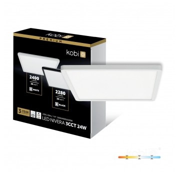 Plafon LED NIVERA SQUARE 24W 3CCT IP54 biały Kobi Premium
