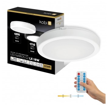 Plafon z czujnikiem ruchu LED NAIROS G2 18W 3CCT LX IP65 biały Kobi Premium