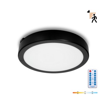 Plafon z czujnikiem ruchu LED NAIROS G2 24W 3CCT LX IP65 czarny Kobi Premium