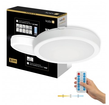 Plafon z czujnikiem ruchu LED NAIROS G2 36W 3CCT LX IP65 biały Kobi Premium