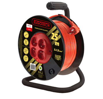 Przedłużacz bębnowy PZB-40-30Y 4gn/30m/Zu/1,5mm pomarańczowy Elgotech