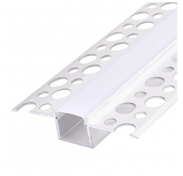 Recessed profile KG01 white + milky cover 1m Kobi