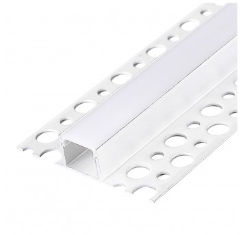Recessed profile KG02 white + milky cover 1m Kobi