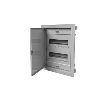 Rozdzielnica modułowa 2x12 podtynkowa RO- 2 z metalowymi drzwiami IP40 (z N+PE)