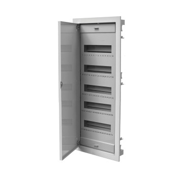 Rozdzielnica modułowa 5x12 podtynkowa RO- 5 z metalowymi drzwiami IP40 (z N+PE)