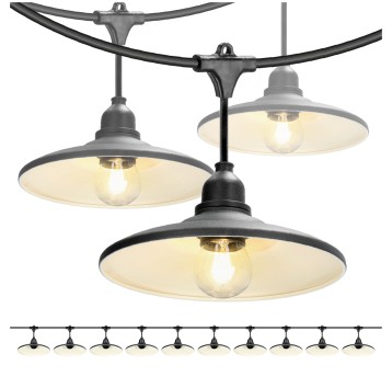 SET CRETE Garland 10m + cable 10m + 10x lampshade M2