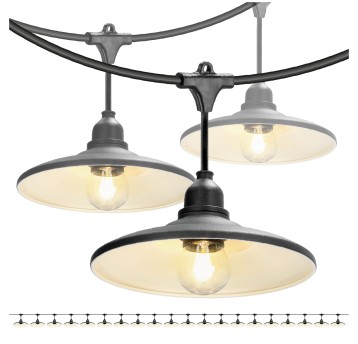 SET CRETE Garland 20m + cable 10m + 20x lampshade M2