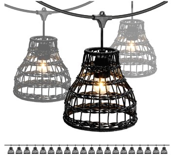 SET CRETE Garland 20m + cable 5m + 20x lampshade R2