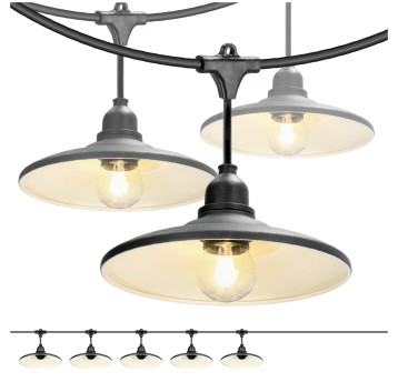 SET CRETE Garland 5m + cable 10m + 5x lampshade M2