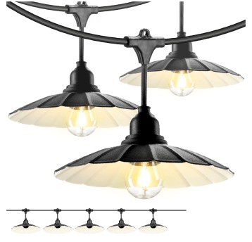 SET CRETE Garland 5m + cable 5m + 5x lampshade M1