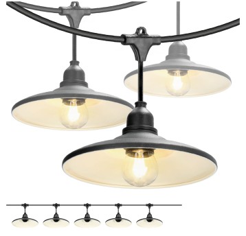 SET CRETE Garland 5m + cable 5m + 5x lampshade M2