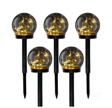 Słupek ogrodowy solar LED GLOBE 3000K IP44 5-pak LED2B