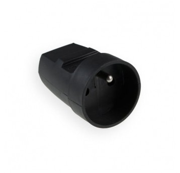 Socket 1s/with grounding black Elgotech