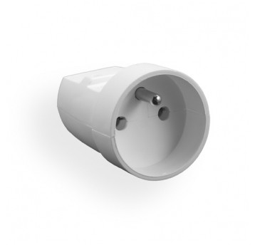 Socket 1s/with grounding white Elgotech