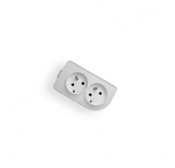 Socket 2s/with grounding white Elgotech