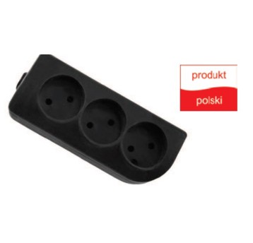 Socket 3s/without grounding black Elgotech